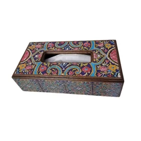 جای دستمال کاغذی چوبی کشویی طرح 105
