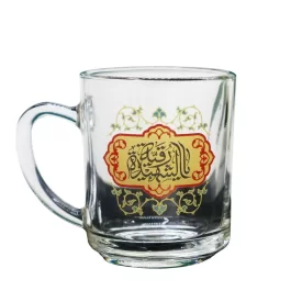 نیم لیوان دسته دار طرح یا رقیه بسته 6 عددی