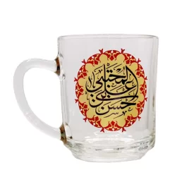 نیم لیوان دسته دار طرح حسن بن علی بسته 6 عددی
