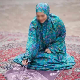 چادر نماز آستین دار کودری کد 65