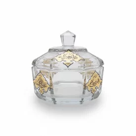 قندان بلوری بدون پایه طرح چهار سلام