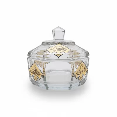 قندان بلوری بدون پایه طرح چهار سلام