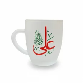 لیوان شیشه ای مات طرح علی ولی الله