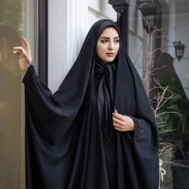 چادر مشکی عربی جواهر دوزی طرح آوا
