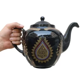 قوری مشکی هیئتی طرح اباعبدالله حجم 3 لیتری