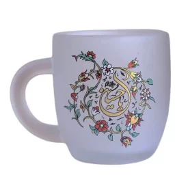 لیوان شیشه ای مات طرح حسین