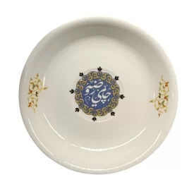 نعلبکی چینی طرح چای روضه بسته 6 عددی