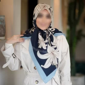 روسری وول طرح لیلیوم