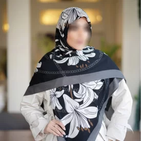 روسری وول طرح لیلیوم