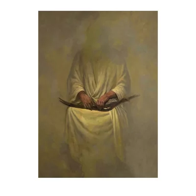 کتیبه مخمل افقی طرح تمثال امام علی (ع) کد 291