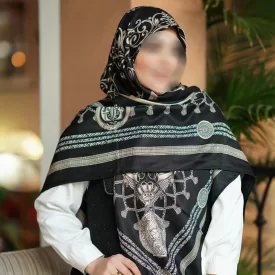 روسری کشمیر طرح دیور منگوله