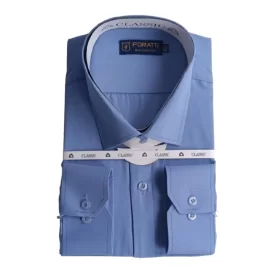 پیراهن مردانه آستین بلند مدل یقه معمولی