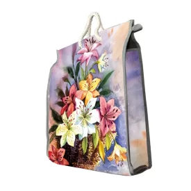 کیسه خرید طرح سه بعدی گل لیلیوم