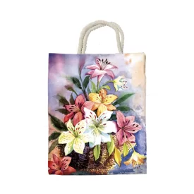 کیسه خرید طرح دو بعدی گل لیلیوم