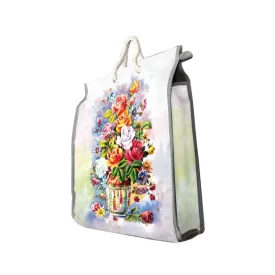 کیسه خرید طرح سه بعدی گلدان مرغی