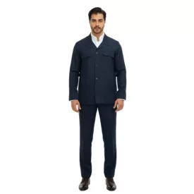 کت و شلوار لبنانی مدل چهار جیب رنگ سرمه ای کد 901