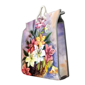 کیسه خرید طرح سه بعدی گل لیلیوم