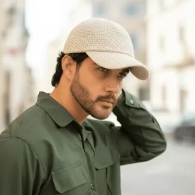 کلاه عماد مغنیه رنگ کرمی