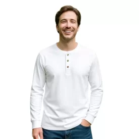 پیراهن آستین بلند سه دکمه ای پنبه ای مردانه کد 721