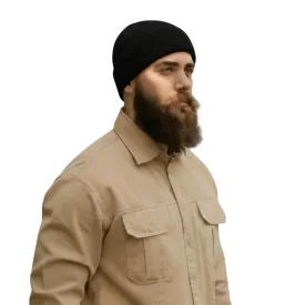 کلاه بافتنی مدل شهدایی کشی کاموایی رنگ مشکی