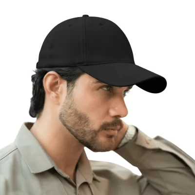 کلاه لبه دار کتان مشکی