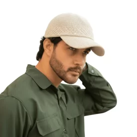 کلاه عماد مغنیه رنگ کرمی