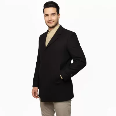 نیم پالتو مردانه رنگ مشکی