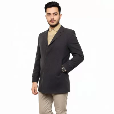 نیم پالتو مردانه رنگ طوسی