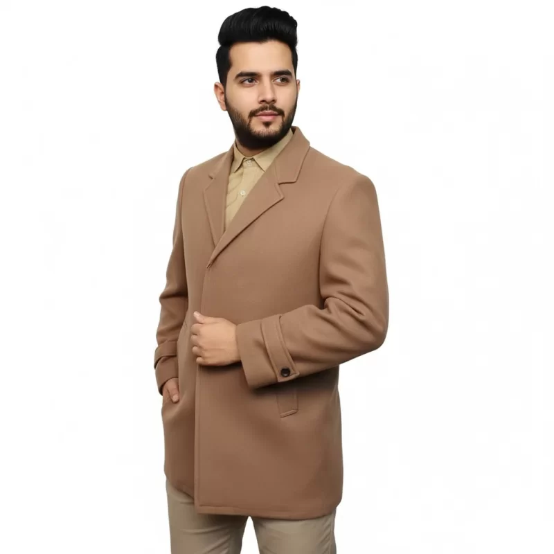 نیم پالتو مردانه رنگ نسکافه ای