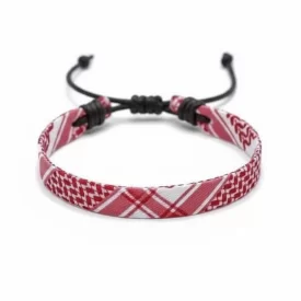 دستبند نخی طرح چفیه قرمز