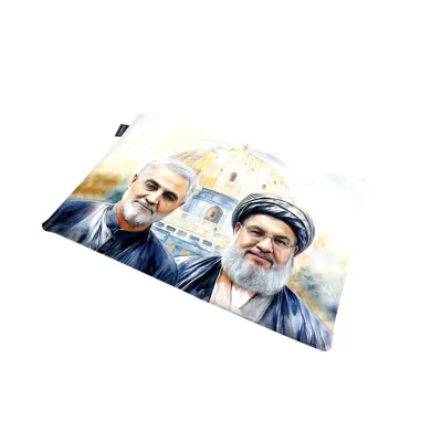 کیف مدارک A4 طرح شهیدان قاسم سلیمانی و سید حسن نصرالله
