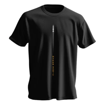 تیشرت مردانه نخی طرح موشک هایپرسونیک کد 02