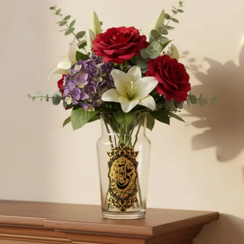 گلدان بلوری طرح علی ولی الله