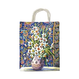 کیسه خرید دو بعدی کوچک طرح گل نرگس