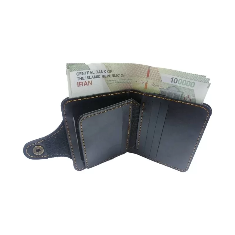 کیف پول چرمی با آرم یگان حفاظت اطلاعات قوه قضاییه