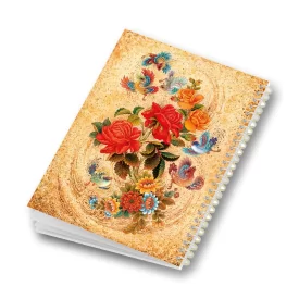 دفتر فنری 80 برگ طرح گل ریز