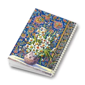 دفتر فنری 80 برگ طرح گل نرگس