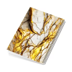 دفتر فنری 50 برگ طرح سنگ طلا