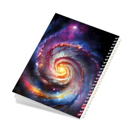 دفتر فنری 80 برگ طرح کهکشان مارپیچ