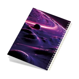 دفتر فنری 80 برگ طرح کهکشان بنفش