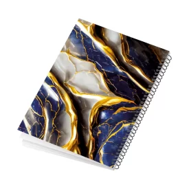 دفتر فنری 50 برگ طرح سنگ طلا