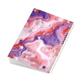 دفتر فنری 50 برگ طرح سنگ صورتی