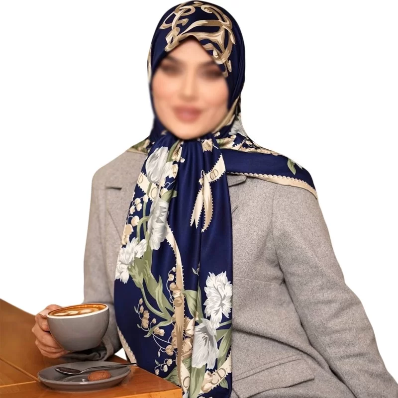 روسری زنانه ابریشم توییل هلیا کد 532