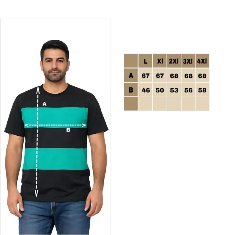 تیشرت مردانه طرح کالربلاک مینیمال