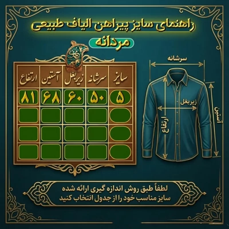 پیراهن الیاف طبیعی مردانه مدل چهار دکمه