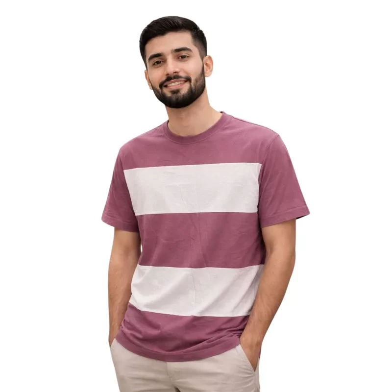 تیشرت مردانه طرح کالربلاک مینیمال