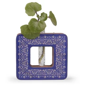 گلدان چوبی دکوراتیو مدل P-128 طرح لاجورد