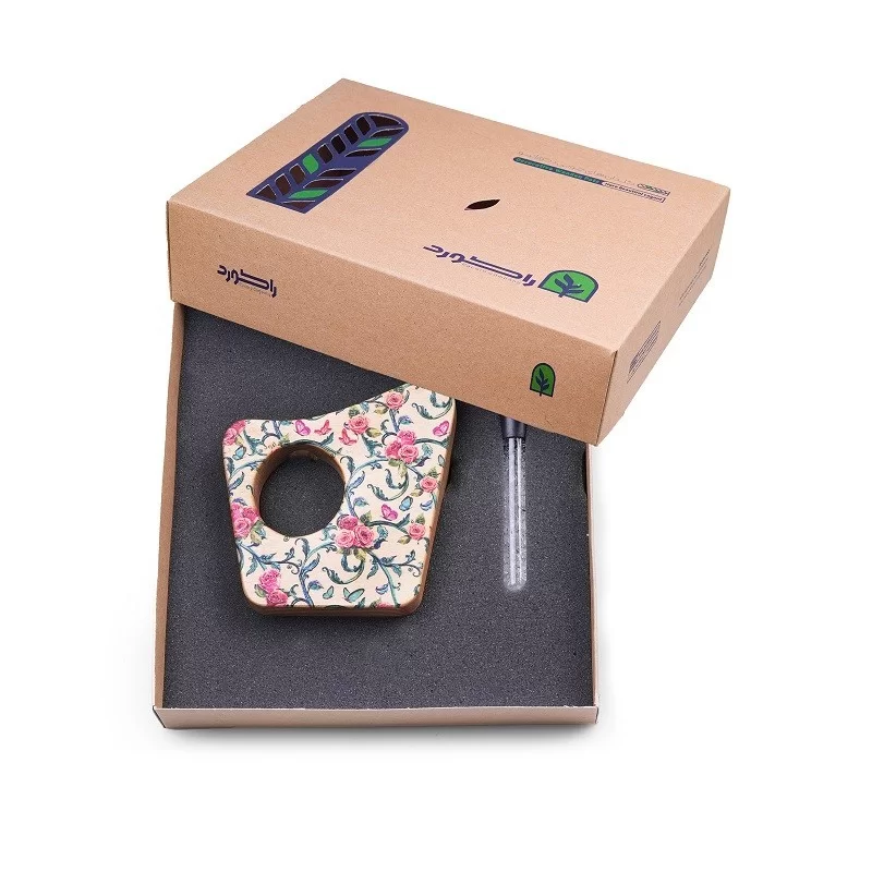 گلدان چوبی دکوراتیو مدل P-131A طرح پیچک