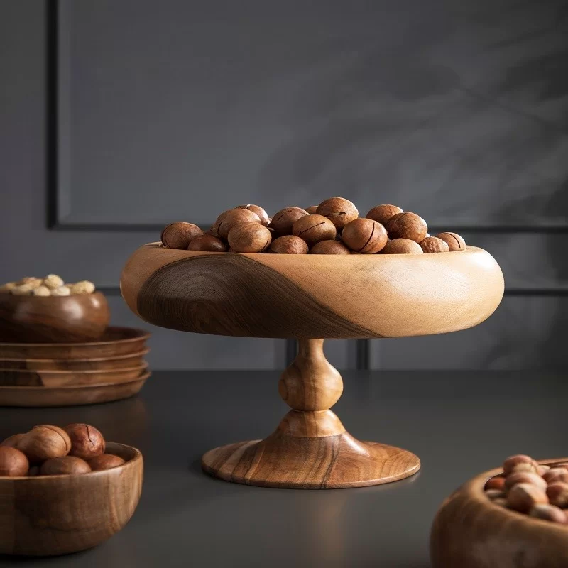 ظرف پذیرایی پایه دار طرح خمره ای