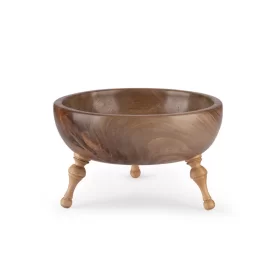 کاسه پذیرایی چوبی طرح پایه فشنگی سایز کوچک